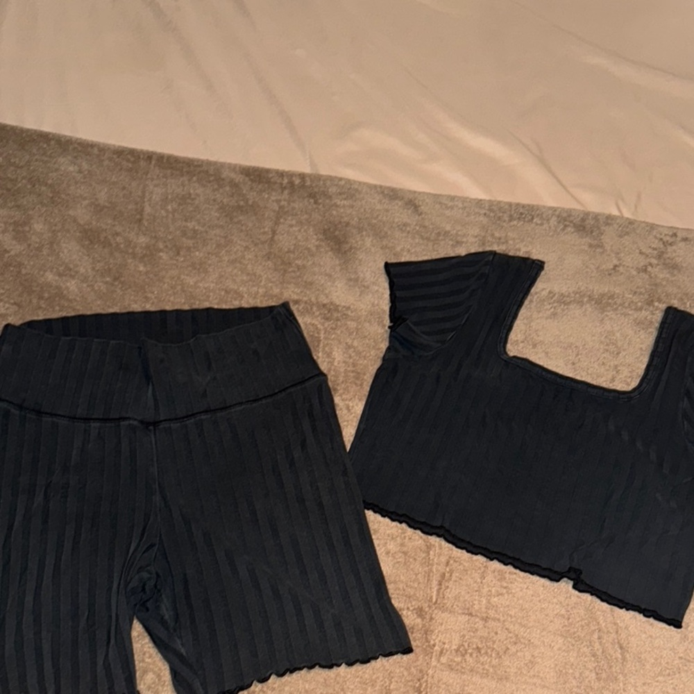 OFFLINE by Aerie Ribbed Lounge Set – Size XL | Stretchy & Soft